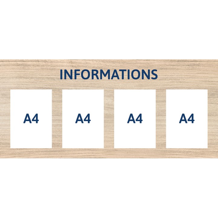 Info clip panel 4 x A4 portrait