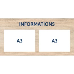 Panel clip informativo 2 x A3 horizontal