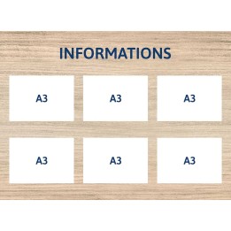 Info clip panel 6 x A3 landscape