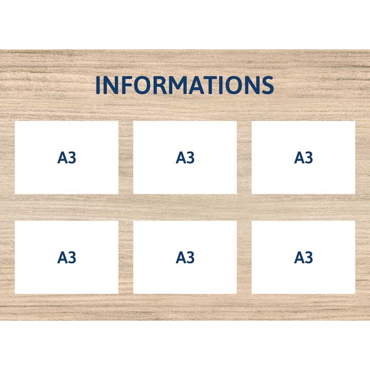 Info clip panel 6 x A3 landscape