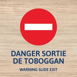 Peligro salida de tobogán