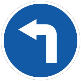 Panel Obligación de girar a la izquierda