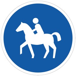 Horse parking space sign