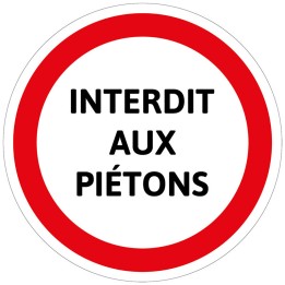 No pedestrians sign