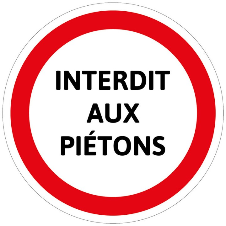 Panel Prohibido peatones