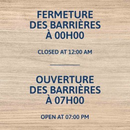 Horaires barrières