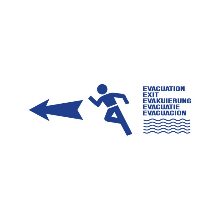 Sentido de evacuación Inundación retrorreflectante