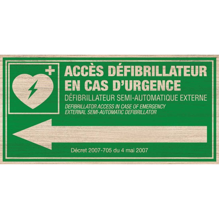 Directionnel défibrilateur à gauche