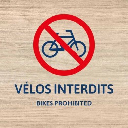 No bicycles