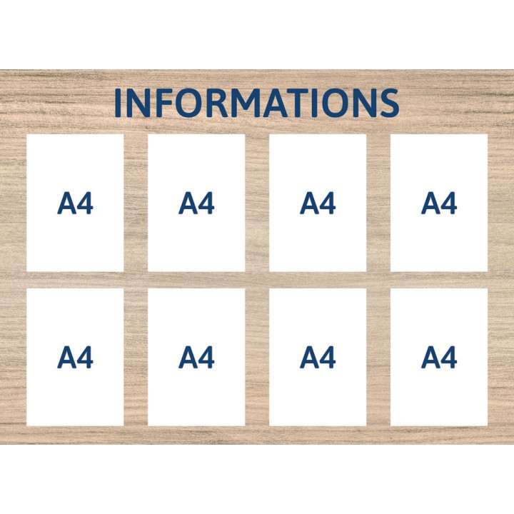 Info clip panel 8 x A4 portrait