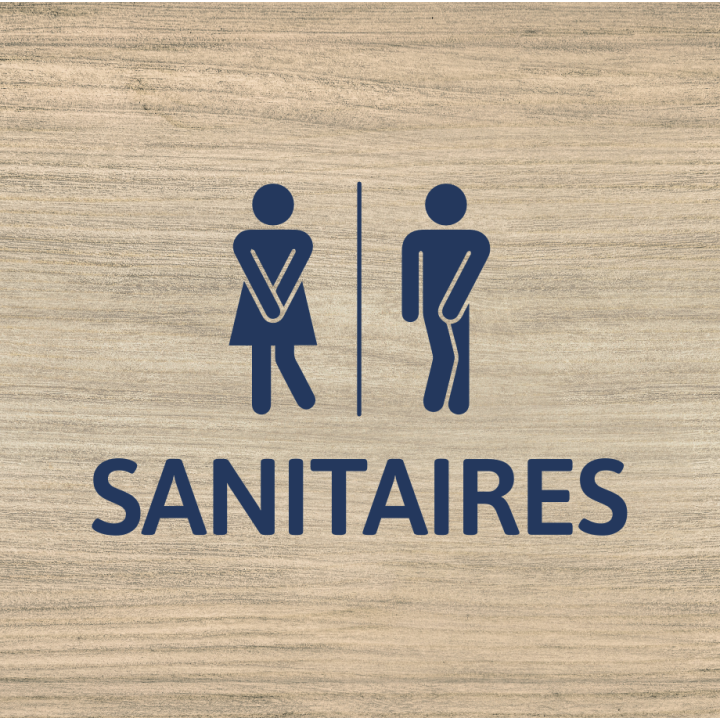 Washrooms sign - square format