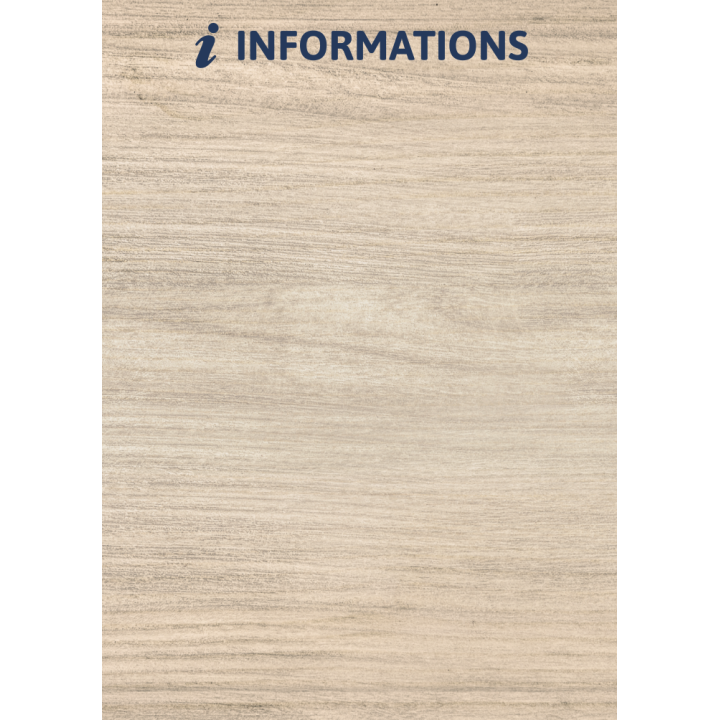 Panneau informations au format portrait