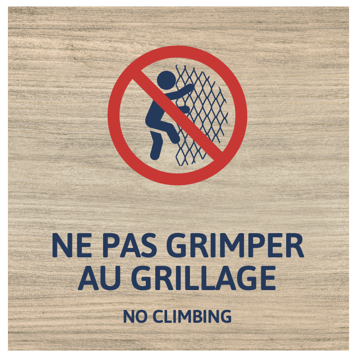 Panneau Interdiction de grimper au grillage
