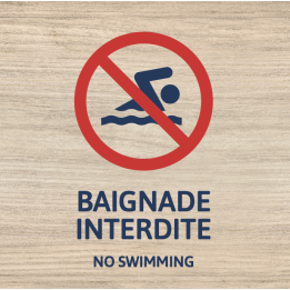 Panneau Baignade interdite