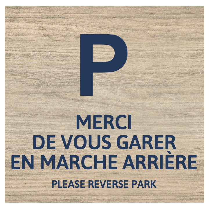 Panneau Stationnement en marche arrière
