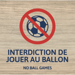 Panneau Jeux de ballon interdits