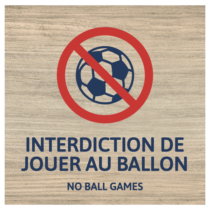 Panneau Jeux de ballon interdits