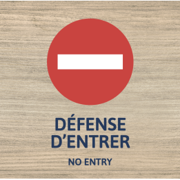 Panneau Défense d'entrer