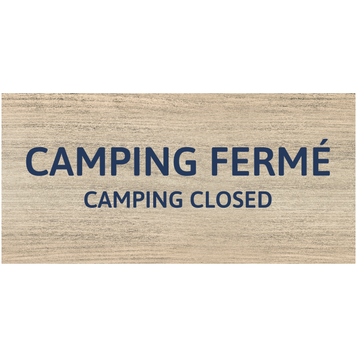 Panneau Camping fermé