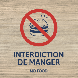 Panneau Interdiction de manger