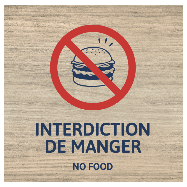 Panneau Interdiction de manger