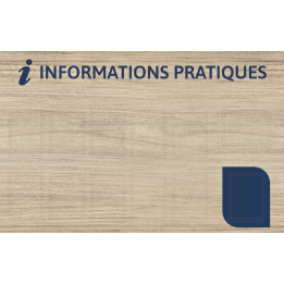 Panneau Informations pratiques — 11 cadres
