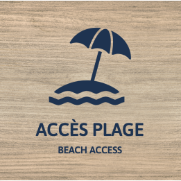 Panneau Accès plage