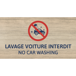 Panneau Lavage des véhicules interdit