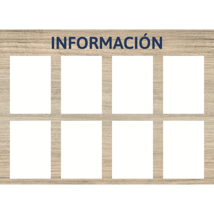Panneau clip d'informations 8 x A4 portrait