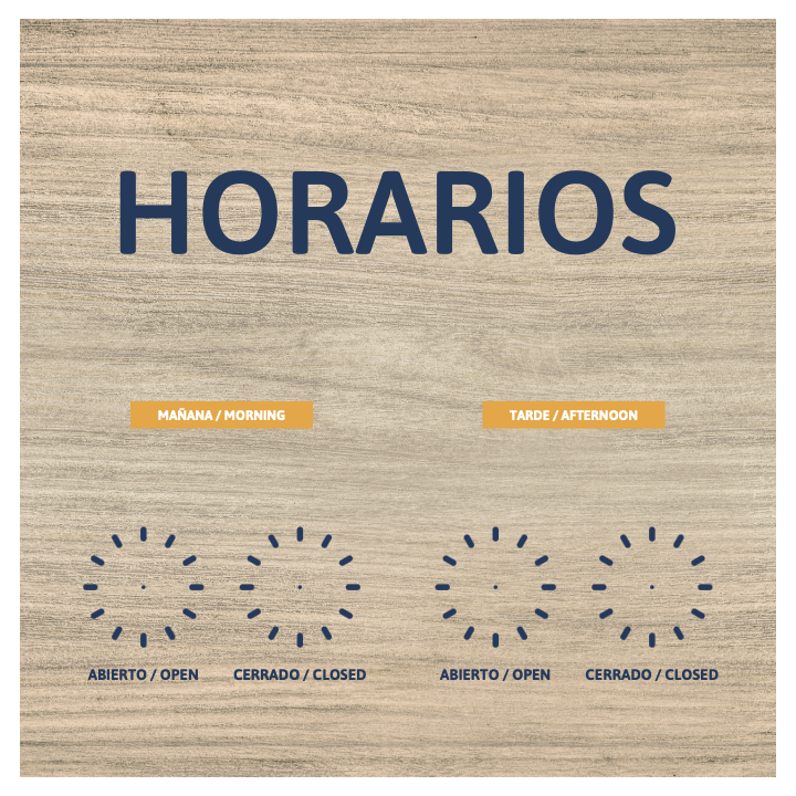 Horaires - 2 horloges (avec aiguilles mobiles)