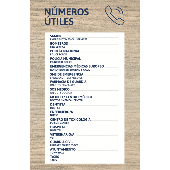 Numéros utiles
